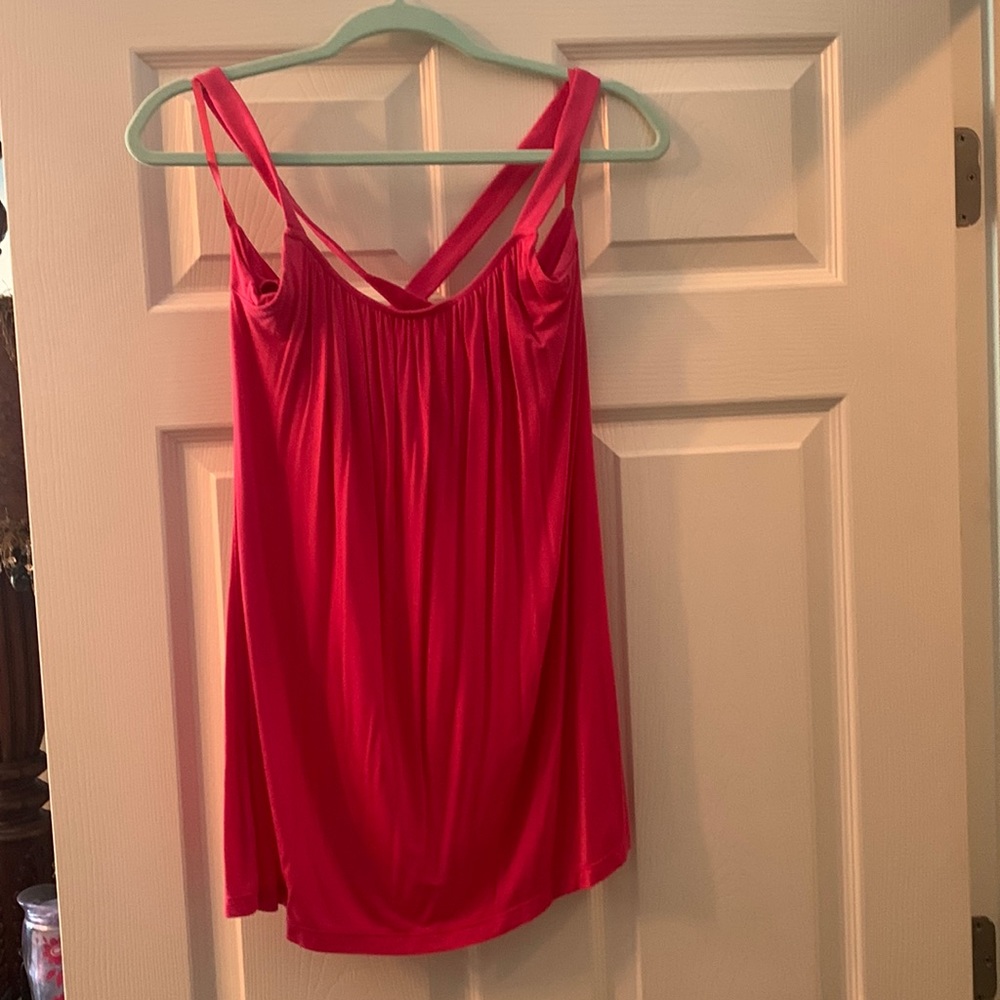 Hot pink Cabi top with built in bra